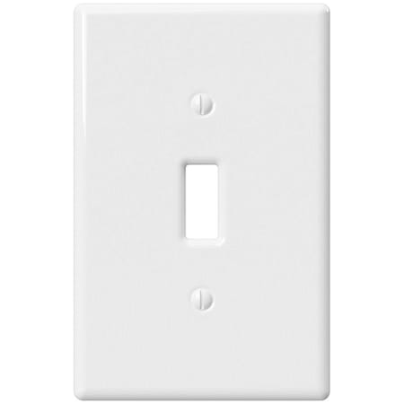 Livewire Metro White 1 Gang Stamped Steel Toggle Wall Plate LI2741005